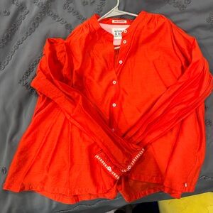 Scotch and soda oversized blouse. Size XL in vibrant orange red.
